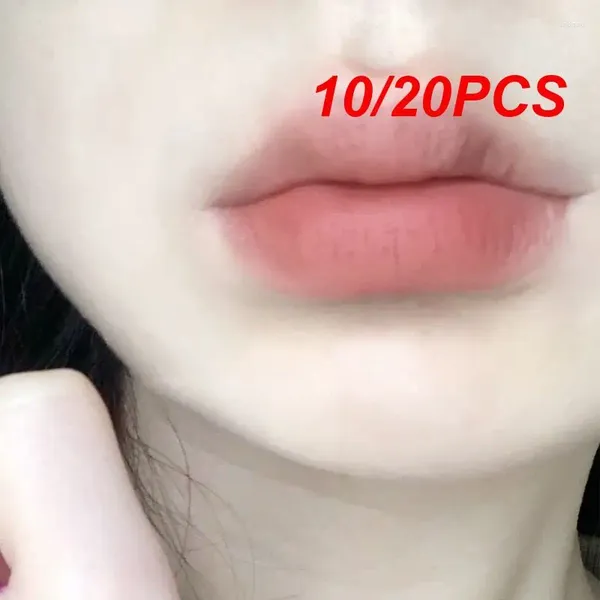 Lip Gloss 10/20 PCS Copo Antiaderente Esmalte Coreano Cosméticos Laranja Veludo Fosco Branco Estudante Maquiagem Light Tint Mulheres Beleza