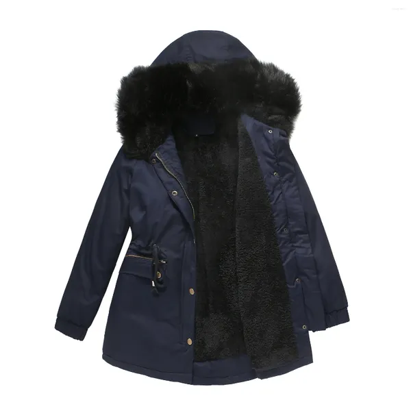 Женские тренчи, зимние куртки для женщин, 2024, длинные парки, холодное пальто, черный, серый, зеленый, красный, темно-синий, одежда Abrigo Mujer Invierno Manteau