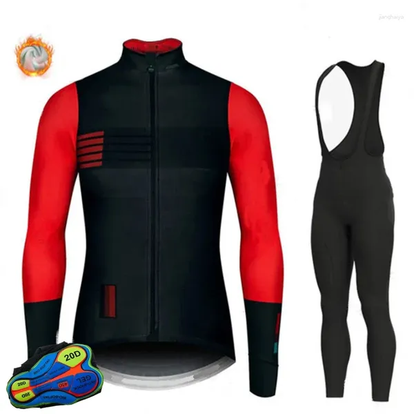 Renn-Sets, Reitbekleidung, Winter-Thermo-Fleece, lange Ärmel für Herren, Outdoor-Sportbekleidung, Klettern, Pro-Radtrikot-Set, Fahrradanzug