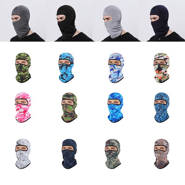 Çok renkli ninja maskesi Sonbahar Kış Polyester Buz İpek Balaclava Kayak Maskesi Motosiklet Bisiklet Maskeleri Hafif Skiboard Kask Boyun Isıtıcı Gaiter Siyah Toz Geçirmez