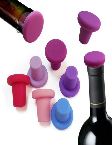Tappi per tappi per bottiglie da 9 colori Strumenti per la conservazione della barra di famiglia Tappi per bottiglie di vino in silicone per uso alimentare Design creativo Sicuro e sano J2429801