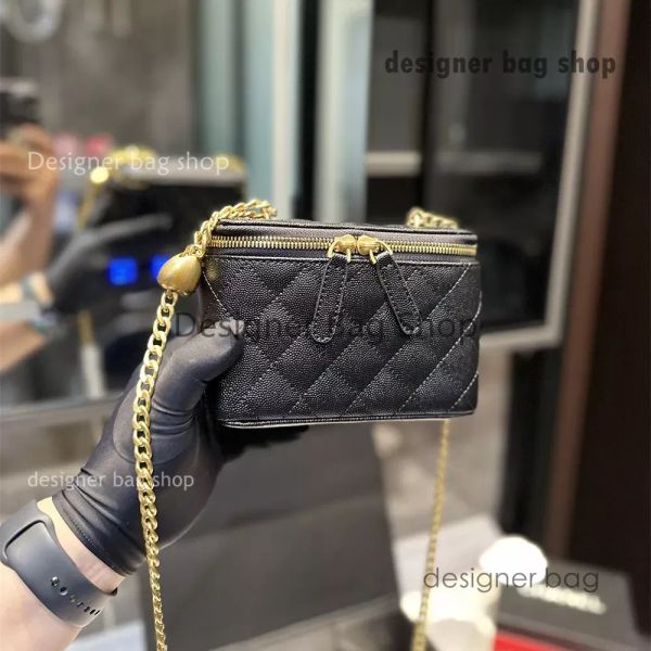 Designer Bag Mulheres Shloulder Bolsas Bolsas Designer Luxo Mini Portátil Caixa Cosmética Batom Saco De Pele De Carneiro Preto Moda Pequena Bolsa Golden Ball Dhgate Bag