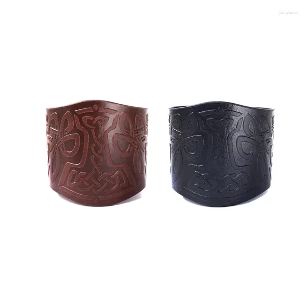 Ginocchiere Q1FA Bracciale regolabile per polso da cavaliere per cosplay di Halloween per uomo