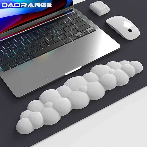 Mouse pads apoios de pulso teclado macio descanso de pulso nuvem antiderrapante tapete de mesa de borracha ergonômico mouse pad escritório mouse tapete acessórios de suporte de pulseiraL240105