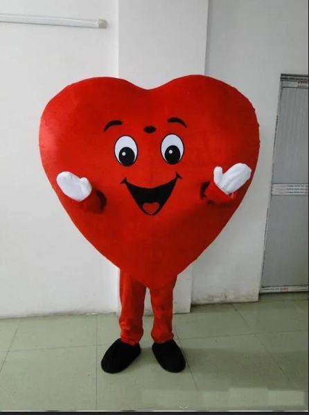 Costumes 2018 offre spéciale spéciale Valentine marier mascotte, taille adulte coeur rouge mascotte Costume fantaisie coeur mascotte Costume