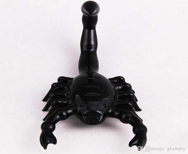 Cachimbo de mão de escorpião preto forma animal queimador de óleo tabaco bong 100g bubbler1991577