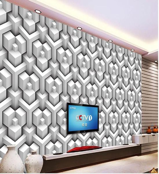 3D estéreo treliça textura TV fundo mural de parede 3d papel de parede 3d papers1564475