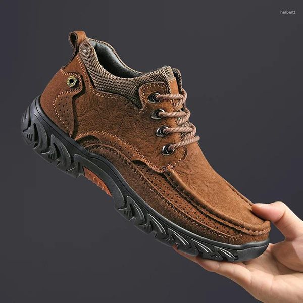 Stivali Autunno Inverno Uomo Walking Moda Scarpe da trekking con lacci Leggero Comodo Caviglia Caldo Peluche Botas in pelliccia