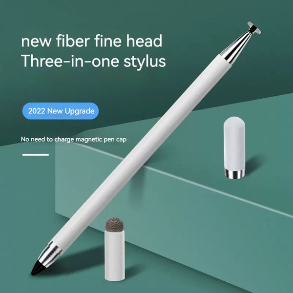 Penna per tablet multifunzionale di nuovo stile Penna condensatore universale a testa fine per Apple Xiaomi matita Android cellulare tablet pittura penna touch screen stilo