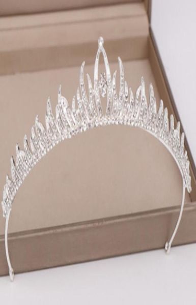 Tiara nupcial coroa de cabelo acessórios de cabelo de casamento para mulheres cor de prata coroa para coroas de noiva e tiara mulheres acc jlleoz5654170