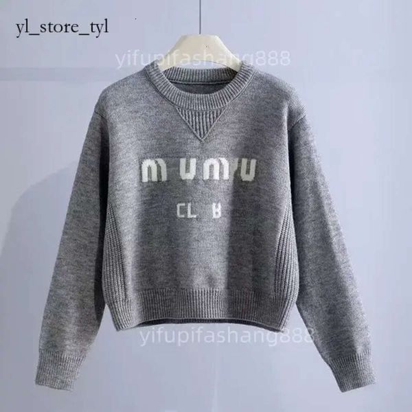 Italy Tide Miui Miui Top Luxus Damenpullover Designer Klassisches Design Kleidung Kapuzenpullover Strickpullover Warm halten Strickjacke Langarm Kaschmir Mm Schwarz Weiß 1047