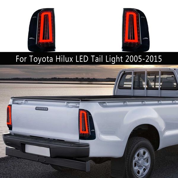 Auto Hinten Lampe Rücklicht Montage Bremse Reverse Parkplatz Laufende Lichter Dynamische Streamer Blinker Für Toyota Hilux LED Rücklicht 05-15