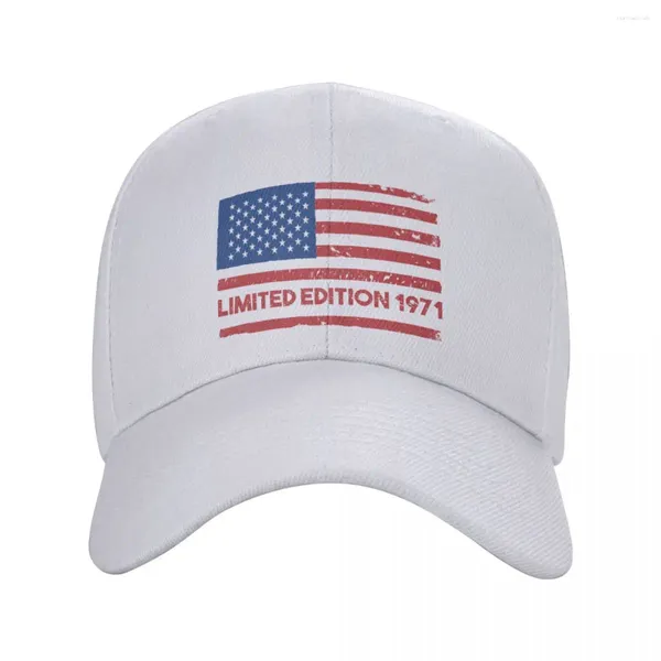 Ball Caps Fashion USA Flag 1971 Sınırlı Sürüm Kamyoncu Şapka Kadın Erkekler Kişiselleştirilmiş Ayarlanabilir Unisex Beyzbol Kapağı Açık