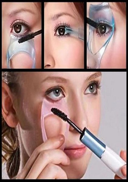 WholeNew 3 in 1 Mascara Shield Guard Beauty Wimpernkamm Applikator Guide Card Makeup Tool 7COY9135427