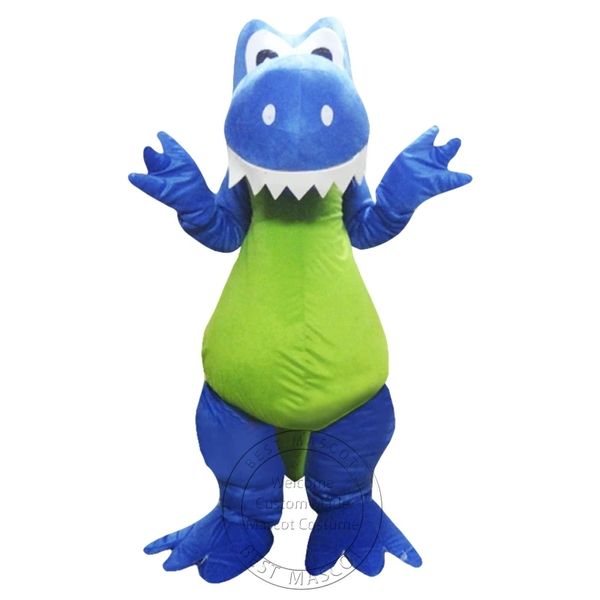 Halloween niedliches blaues Dinosaurier-Maskottchen-Kostüm für Party-Cartoon-Figur-Maskottchen-Verkauf, kostenloser Versand, Unterstützung der Anpassung