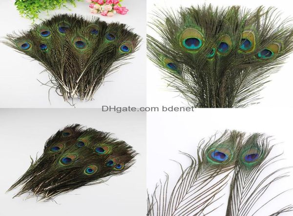 Parti Dekorasyon Tüyleri Düğün Bdenet Yiwu Peacock Saç 2530cm Göz Doğal DIY Malzeme Küpeleri A6600181