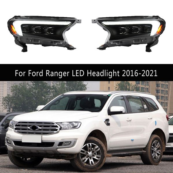 Head Lamba Drl Gündüz Koşu Işık Saleti Dönüş Sinyal Far Ford Ranger LED Far 16-21 Araç Aksesuarları Otomatik Parça