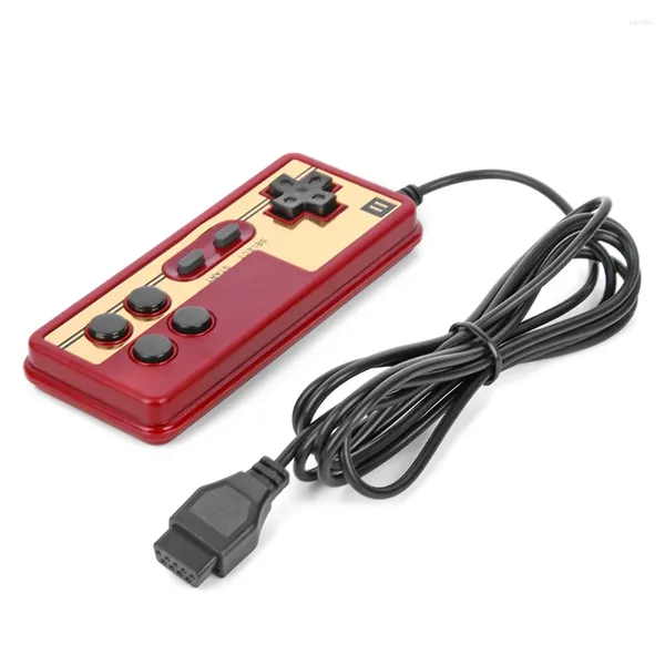Игровые контроллеры, проводная ручка, интерфейс с девятью отверстиями, 8-битный ТВ, красный, белый, аксессуары для плееров для Coolboy Subor