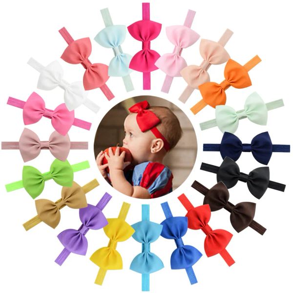 Banche per bambini Big Bowknot Girls Girls Sweet Cute Ribbon Bow Bande per bambini Accessori per capelli Accessori per bambini BASSILE ELASTICHE CAPELLA ELASSIONE 20 Colori BJ