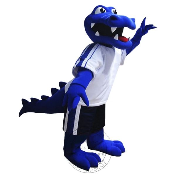 Costume della mascotte del coccodrillo blu adulto del nuovo Halloween per la personalizzazione del supporto di spedizione gratuita per la vendita della mascotte del personaggio dei cartoni animati del partito