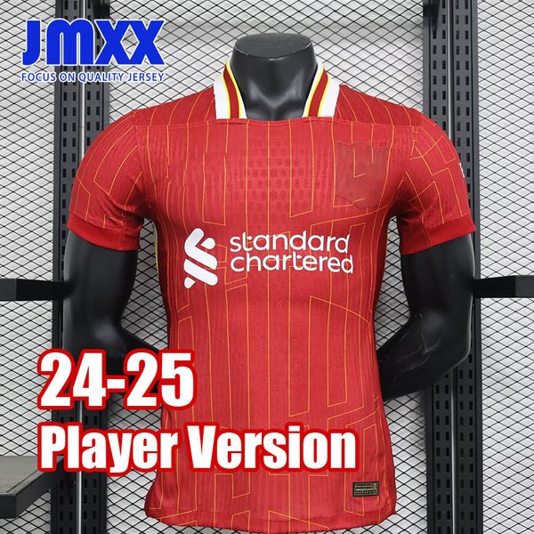 JMXX 24-25 LIV Liverpudlian Futebol Jerseys Home Away Terceiro Mens Diaz Szoboszlai Amold Salah Mac Allister Uniformes Jersey Homem Camisa de Futebol 2024 2025 Versão do Jogador