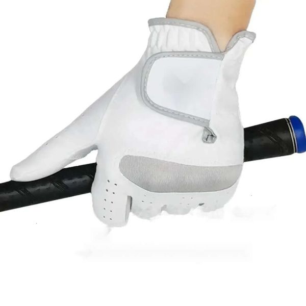 1 шт., мужские перчатки для гольфа из микро-мягкой ткани, дышащие, удобные, с магнитным маркером, сменные для игроков в гольф, белые 231226