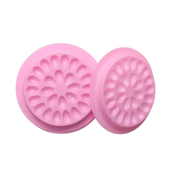 Pennelli All'ingrosso 1000 pezzi Colla Guarnizione Colla per ciglia Supporto adesivo Pallet Estensione ciglia Cuscinetti per colla Strumenti per trucco in plastica Rosa / blu