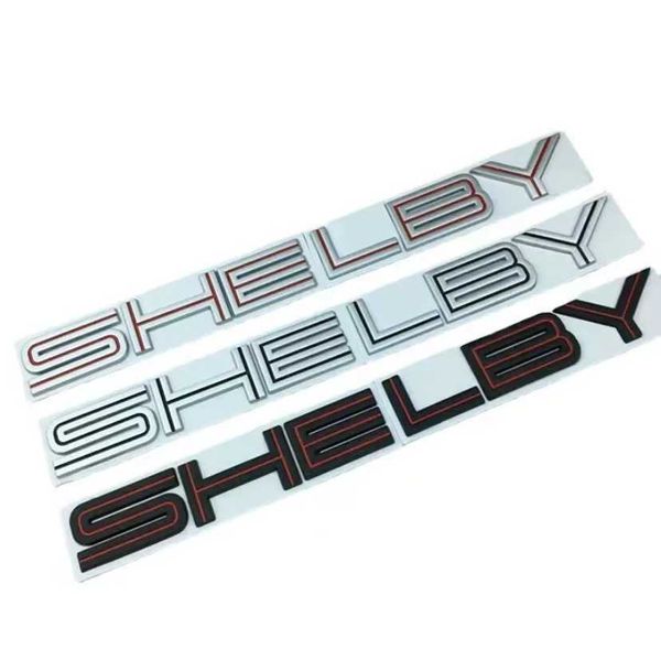 3D металлическая черная, серебристая, красная эмблема «ШЕЛБИ», значок на крыло автомобиля, наклейка на багажник для Ford Mustang GT500, наклейка «ШЕЛБИ», аксессуары