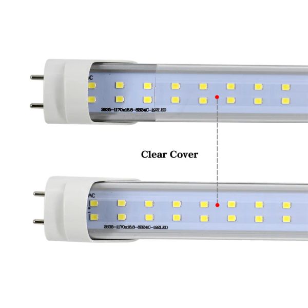 Tubos de luz led t8 de 4 pés, 22w, 28w, 4 pés, g13, lâmpadas led, cor branca fria, cobertura fosca, bi-pin, tubo de led, 25 pacotes, ll