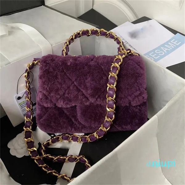 Borsa con patta in lana alla moda per donna Borsa firmata Borsa a tracolla piccola nera gialla Borsa da sposa per abito da donna