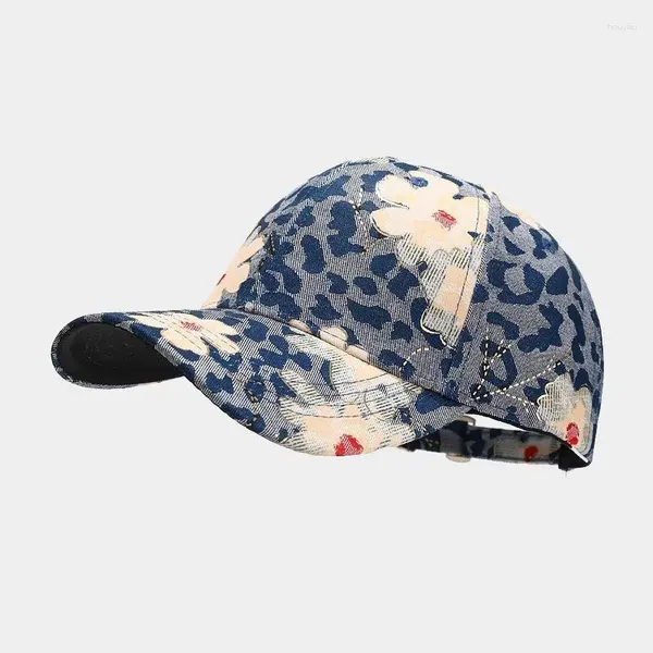 Bola bonés 2024 poliéster flor padrão casquette boné de beisebol ajustável snapback chapéus para homens e mulheres 39