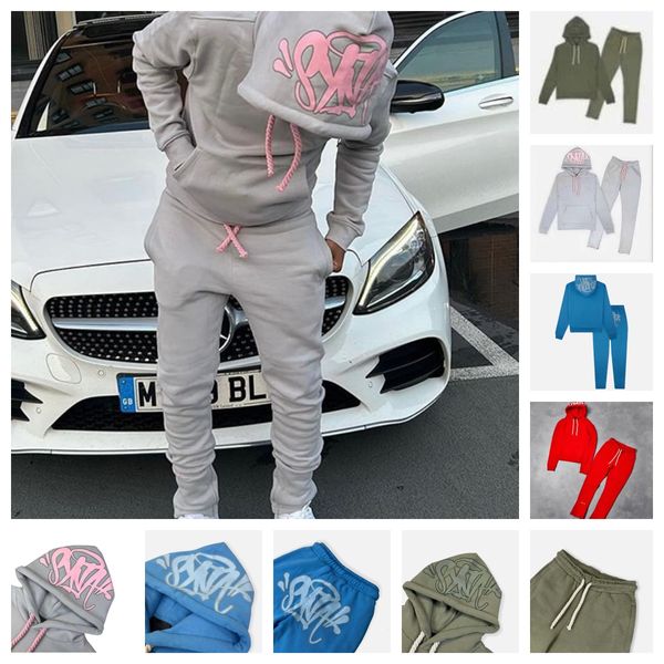 tuta da ginnastica syna world Synaworld Pantaloni maschili Felpa da uomo Rap Streetwear Top Pantaloni Pullover Donna Felpa con cappuccio Abbigliamento c10