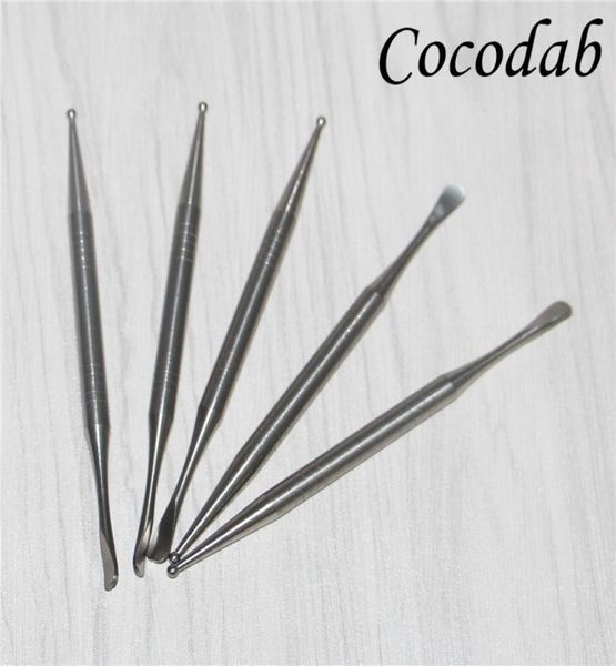 Ferramentas de titânio de alta qualidade Gr2 Dabber de titânio 110 mm de comprimento com ponta esférica e ponta de colher Dabber2608958