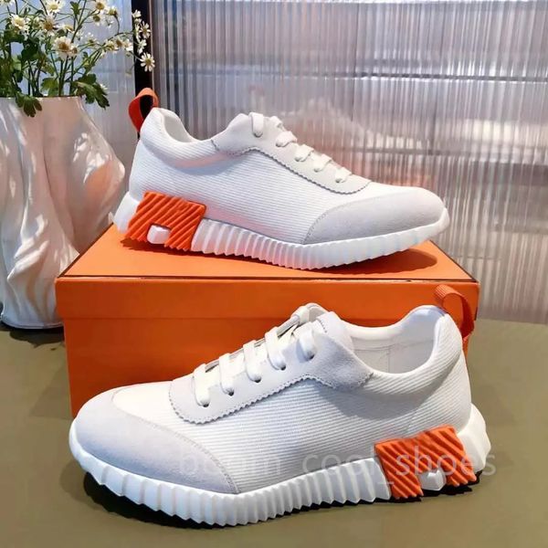 Designer tênis saltando tênis camurça sapatos casuais respirável retalhos malha tênis de corrida masculino antiderrapante borracha plana trainer salto sneaker