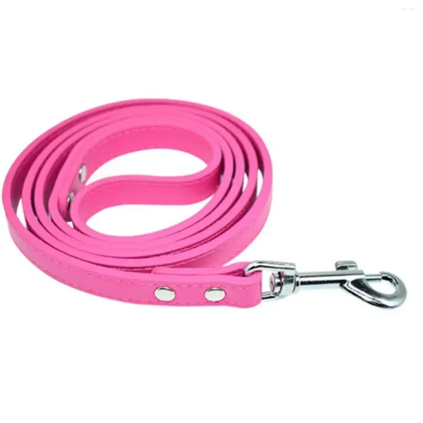 Coleiras para cães ATUBAN Leash PU Couro Andando Corda para S / M / Grandes Cães Arnês Correndo Cinto Seguro Pet Collar Longo