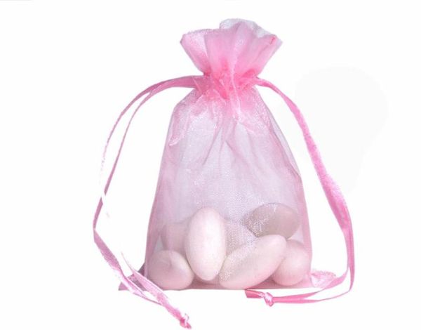 100 peças sacos de embalagem de organza bolsas de jóias lembranças de casamento saco de presente de festa de natal 9x12 cm 36x47 polegadas5889841