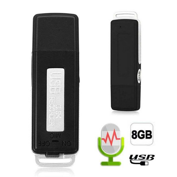 2-em-1 8GB/16GB/32GB/64GB USB Gravador de Voz Caneta Ditafone Flash Drive Disco Digital Áudio Usb Portátil Mini Gravação Ditafone WAV