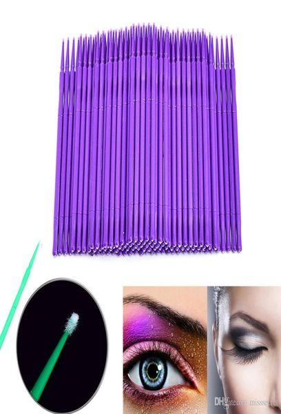 100 pz / borsa Durevole Micro Usa E Getta Estensione Ciglia Applicatori Individuali Pennello Mascara Per Le Donne Colla Per Ciglia Bastone Per La Pulizia2222592