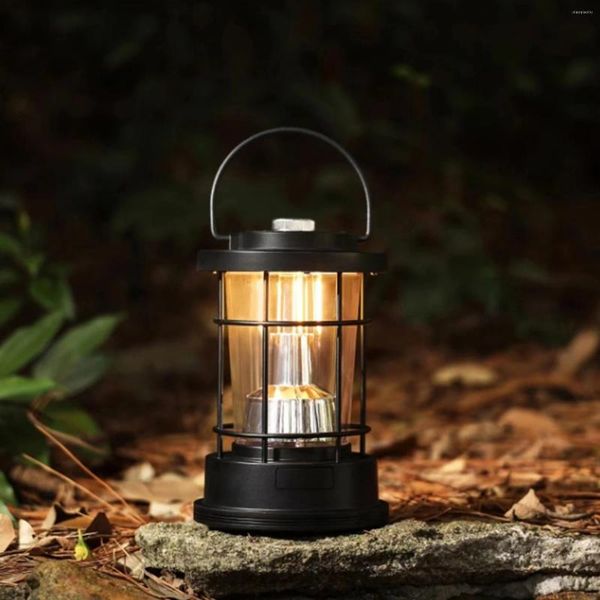 Lanternas portáteis luz de acampamento à prova d'água lanterna à prova de poeira criativa ambiente usb recarregável