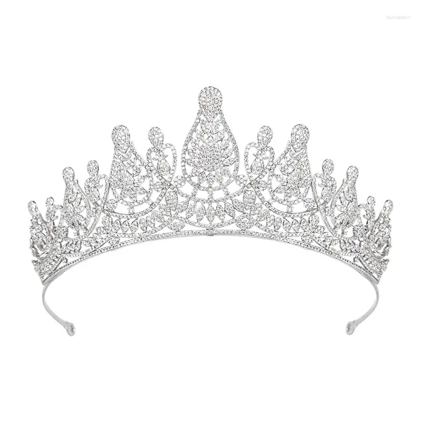 Fermagli per capelli YYSuniee Fata alla moda Colore argento Diademi e corone di cristallo per le donne Accessori da sposa Principessa Prom Gioielli Regalo per feste