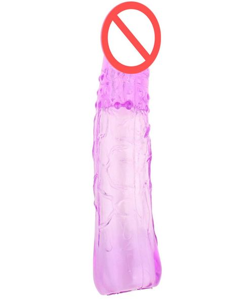 Penis Sleeve Extender 7 cm Fester Kopf Penisvergrößerung Hülse Silikon Wiederverwendbare Sexspielzeuge für Männer Cockring Sex Produkte4875267