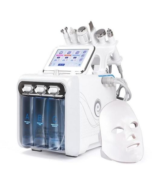 2022 Novo 7 em 1 Hidrogênio Oxigênio Pequena Bolha RF Máquina de Beleza Face Lifting Dermoabrasão Dispositivo Purificador de Pele Facial Spa Máscara LED2972191