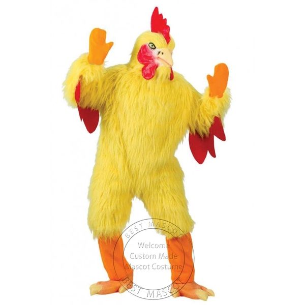 Costume divertente della mascotte del pollo di dimensione adulta di Halloween per la personalizzazione del supporto di spedizione gratuita per la vendita della mascotte del personaggio dei cartoni animati del partito
