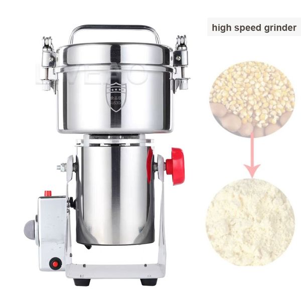 Elektrikli Tahıl değirmen öğütücü 2500W Soya Blender Tahıl Kırıcı Gıda İşleme Makinesi Ticari