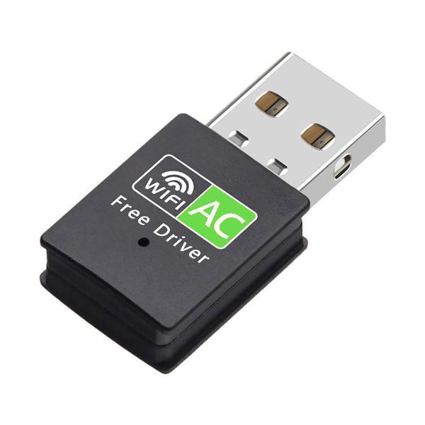 Adattatore USB WIFI 650Mbps Driver gratuito Dual Band Scheda di rete Wireless 2.4/5Ghz Ricevitore esterno Mini Dongle WiFi per PC/Laptop/Desktop