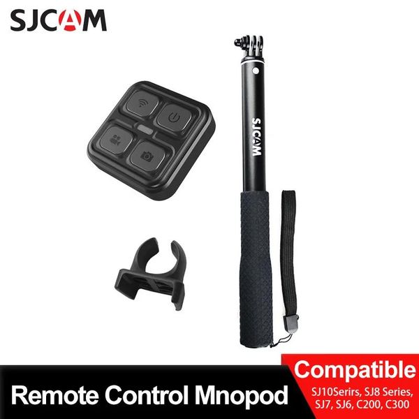 Einbeinstative Sjcam Fernbedienung Selfie Stick Einbeinstativ Aluminium für Sjcam C300 Sj6 Sj7 Star Sj8pro Sj8plus Sj10 Pro Sj10x C200 Action Kamera