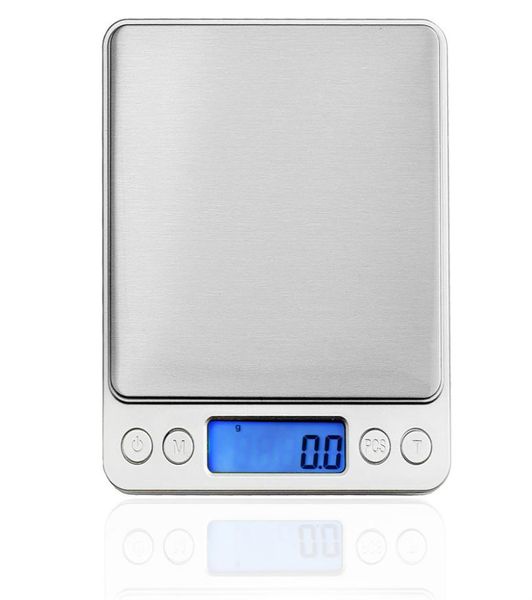 2000g01g Balança Digital Cozinha Cozinhar Ferramentas de Medida de Peso Eletrônico de Aço Inoxidável LCD Bancada Eletrônica Jóias Scale9603927