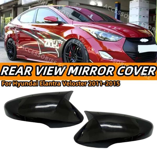 Nova asa lateral espelho capa para hyundai elantra veloster 2011-2015 com sinal de volta modelo espelho retrovisor capa guarnição acessórios do carro