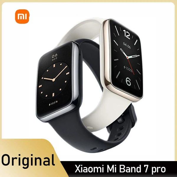 Geräte Original Xiaomi Mi Band 7 Pro GPS Smart Armband AMOLED Bildschirm Blut Sauerstoff Fitness Traker Bluetooth Wasserdicht MiBand 7 Pro