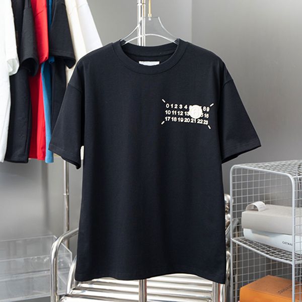 Весенне-летняя футболка Maison Margela, модная футболка для мужчин и женщин, футболка Margiela Mm6 из хлопка Mako Con с цифровым логотипом Classic 615